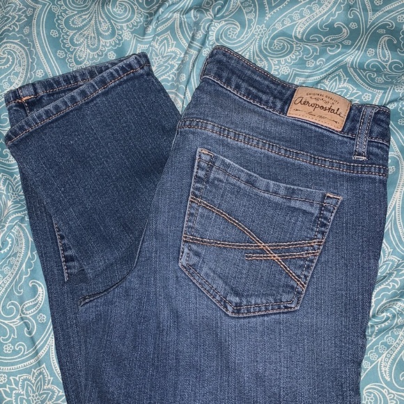Aeropostal Blue Bayla Skinny Jeans Sz 0 Short - Picture 8 of 9